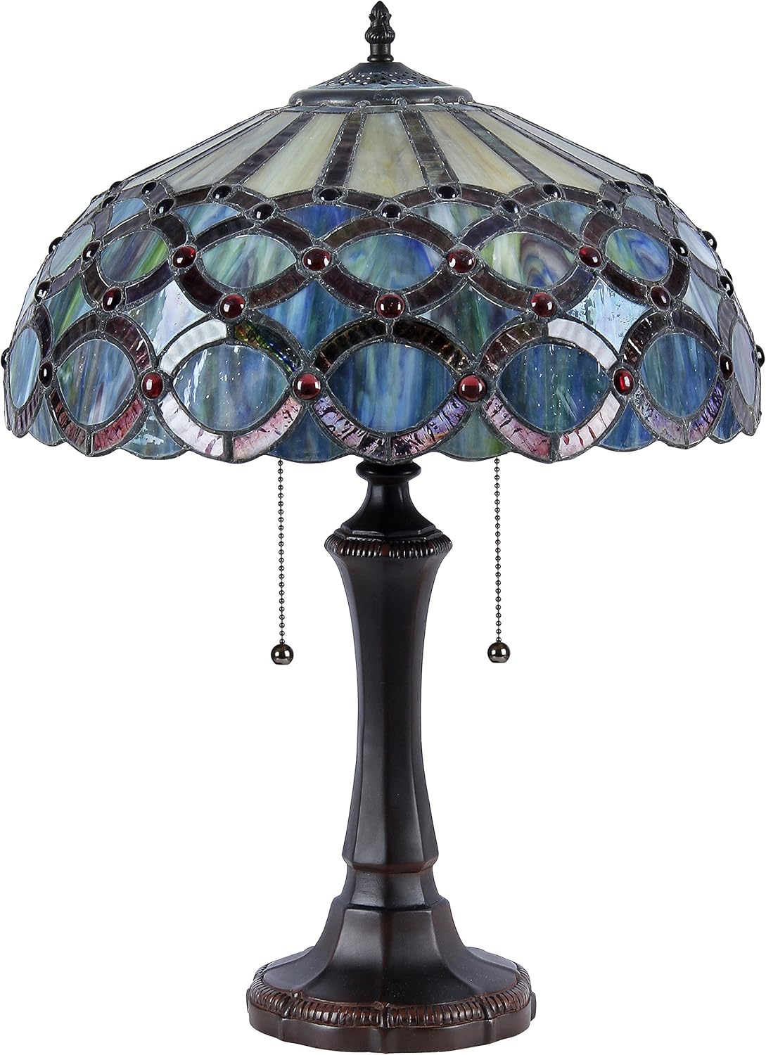 2 Light Table Lamp 16" Shade F88674