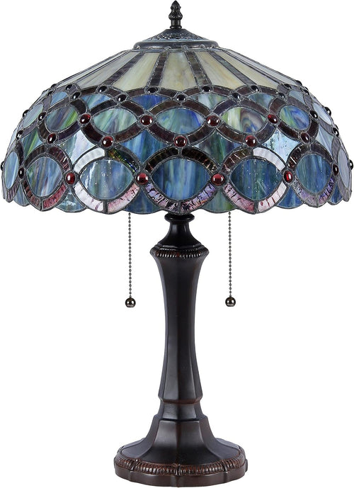 2 Light Table Lamp 16" Shade F88674