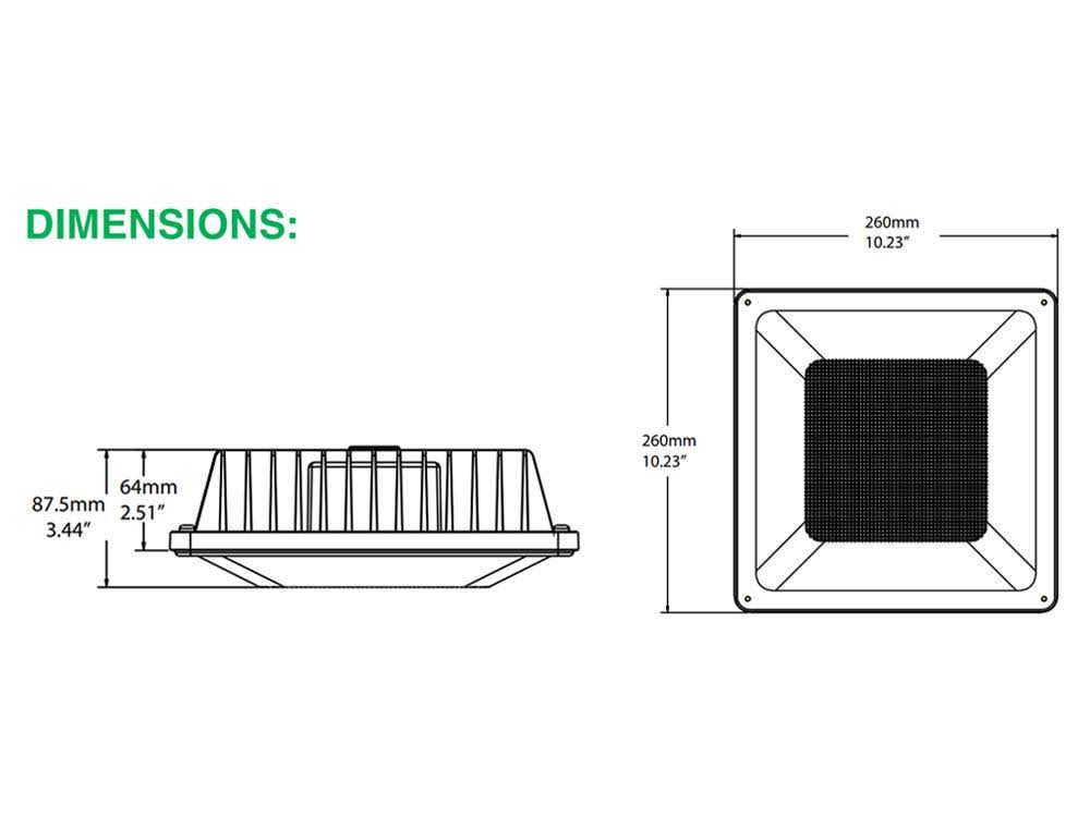 40W LED Low-Profile Canopy 5000K X757