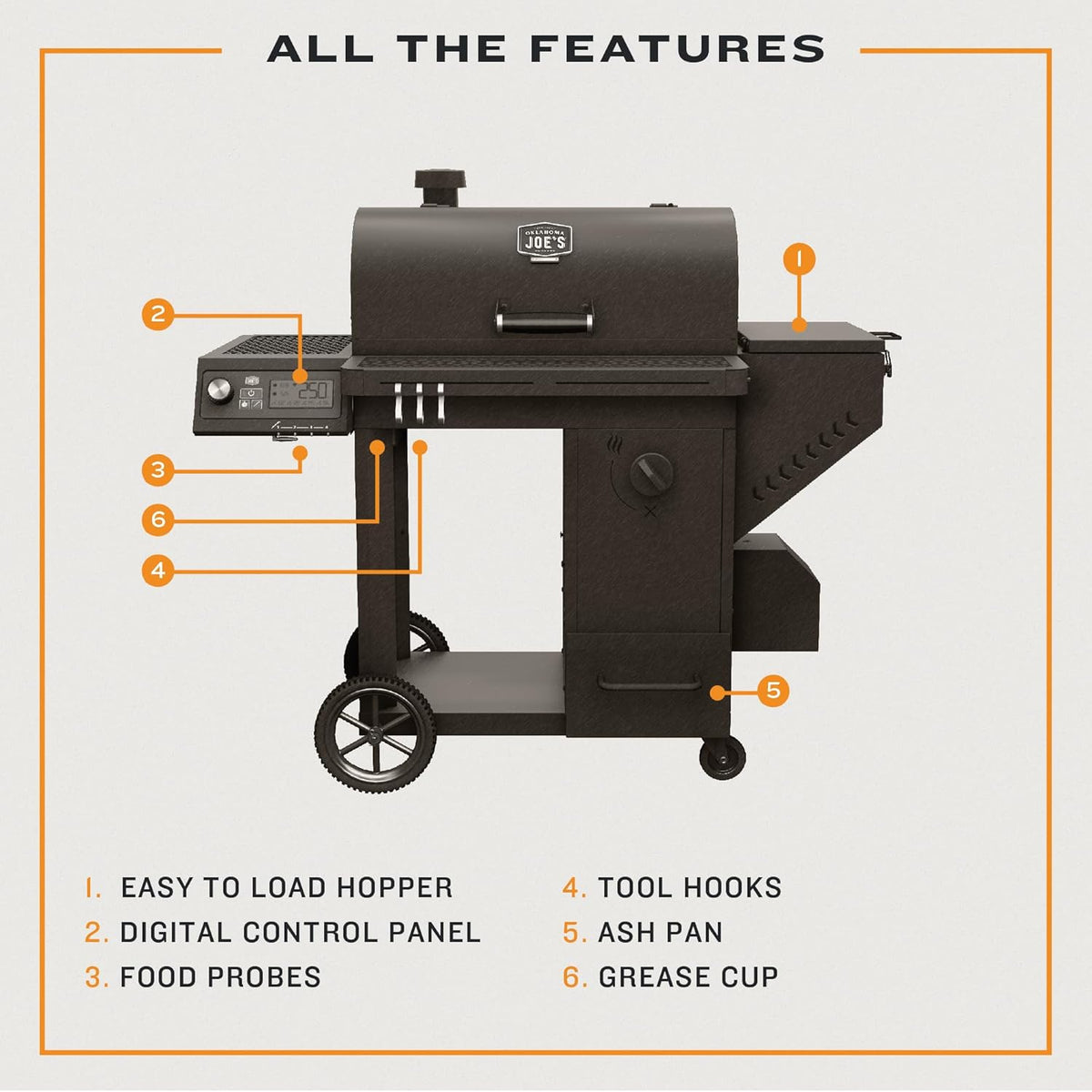 Black Steel Charcoal Smoker and Grill Y15648