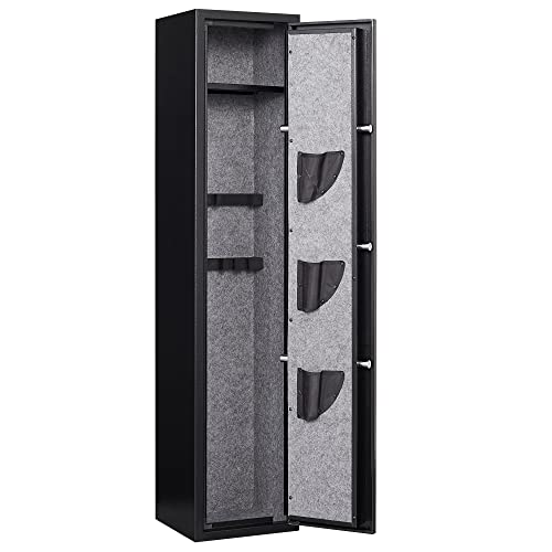Black Digital Keypad Metal Gun Cabinet with Pistol Bag and Removable Shelf C674
