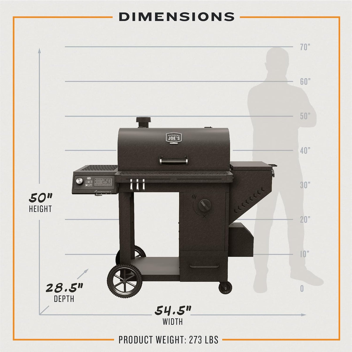 Black Steel Charcoal Smoker and Grill Y15648