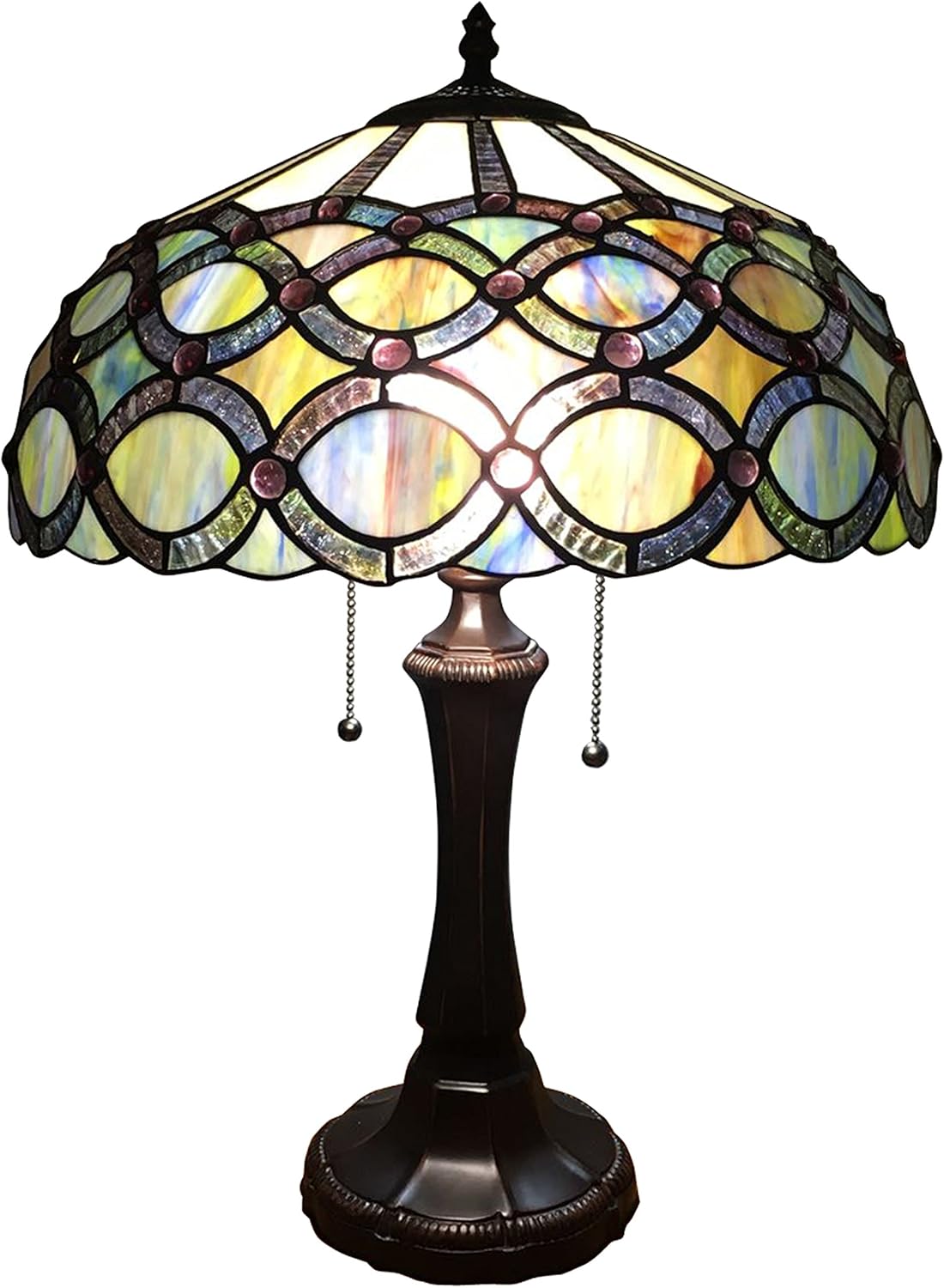 2 Light Table Lamp 16" Shade F88674