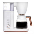 10 Cup Matte White Drip Coffee Maker with Glass Carafe G624