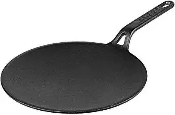 Pre-Seasoned Cast Iron Flat Skillet Tawa Griddle 26cm F2576