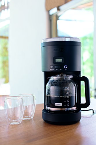 Black 12 Cup Programmable Coffee Machine with Borosilicate Glass Carafe Z8720