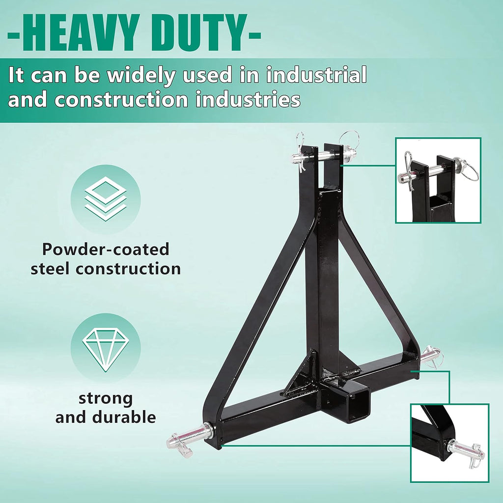 3 Point 2 Receiver Tractor Tow Hitch Drawbar Adapter C8943