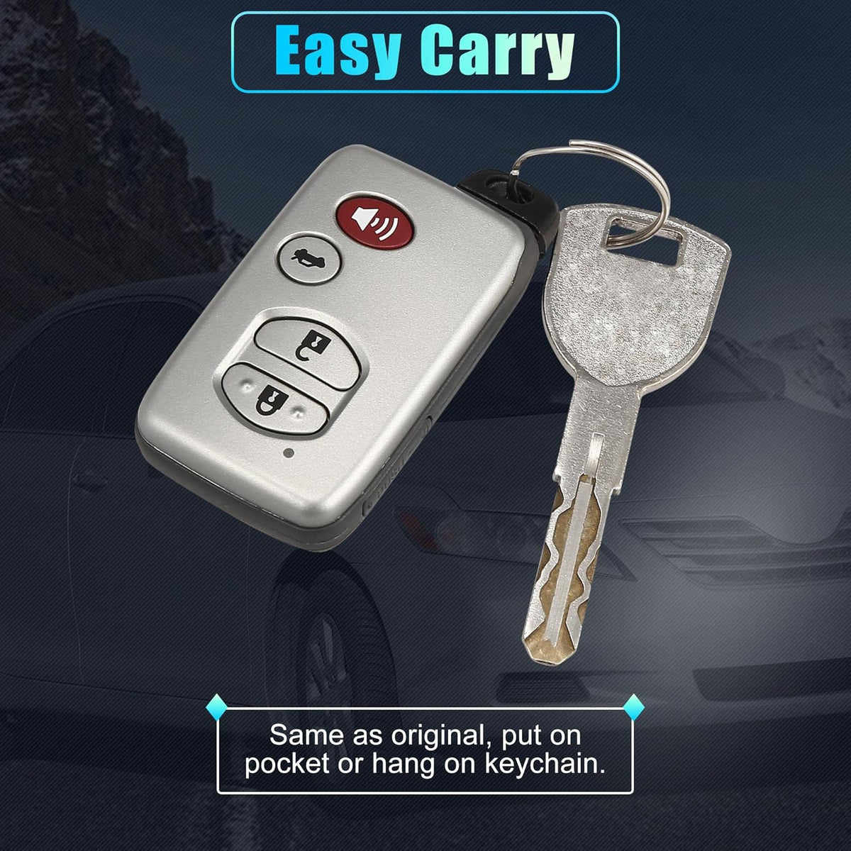 Replacement Keyless Entry Remote Car Key Fob 4 Buttons V93958