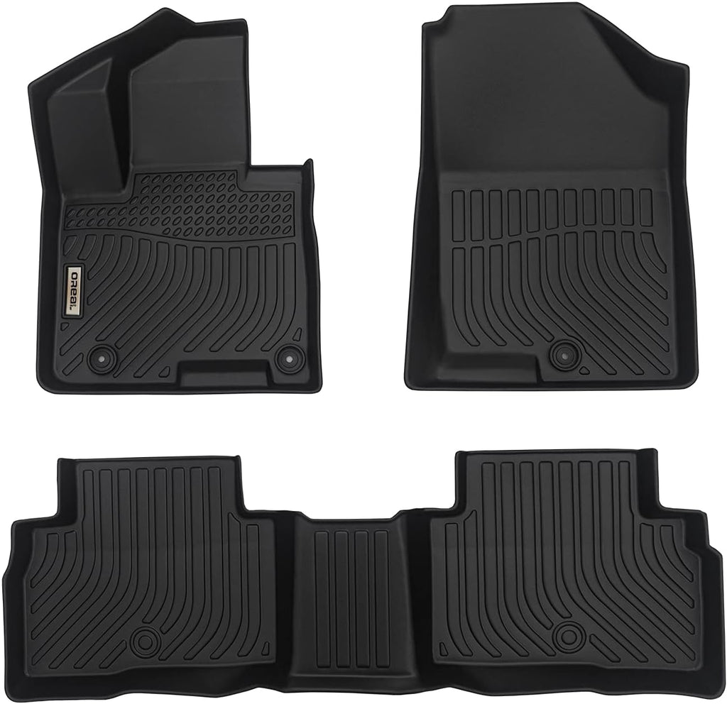 Black Floor Mats Liners Custom Fit Waterproof B2656