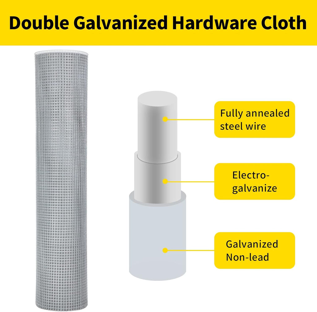 Galvanized Wire Mesh 48inx100ft 19 Gauge Z978