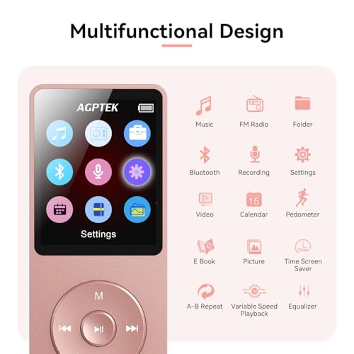MP3 Player with Bluetooth, 1.8 inch Screen, 32GB D866