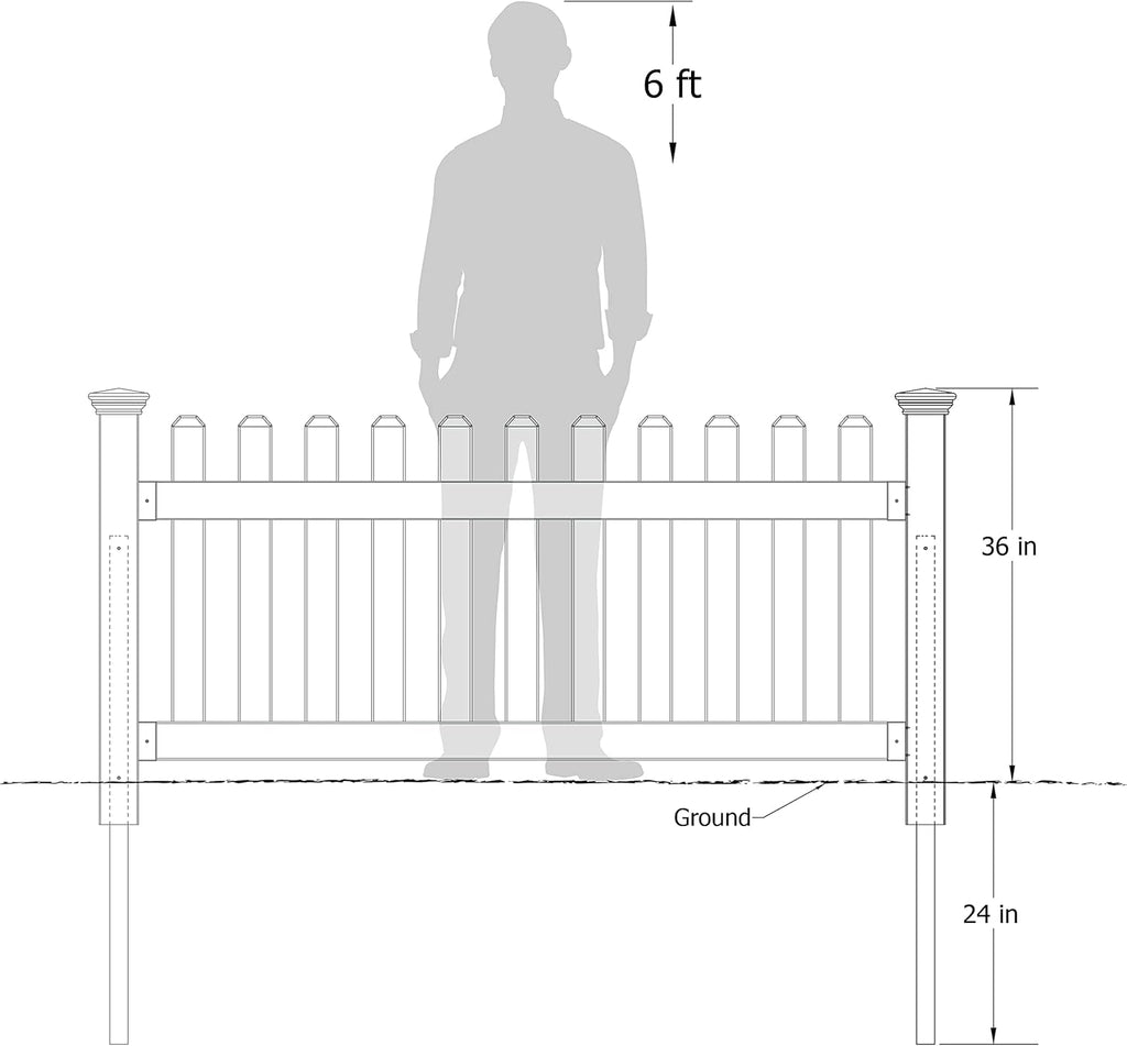 White 3' Tall Vinyl Post W5509