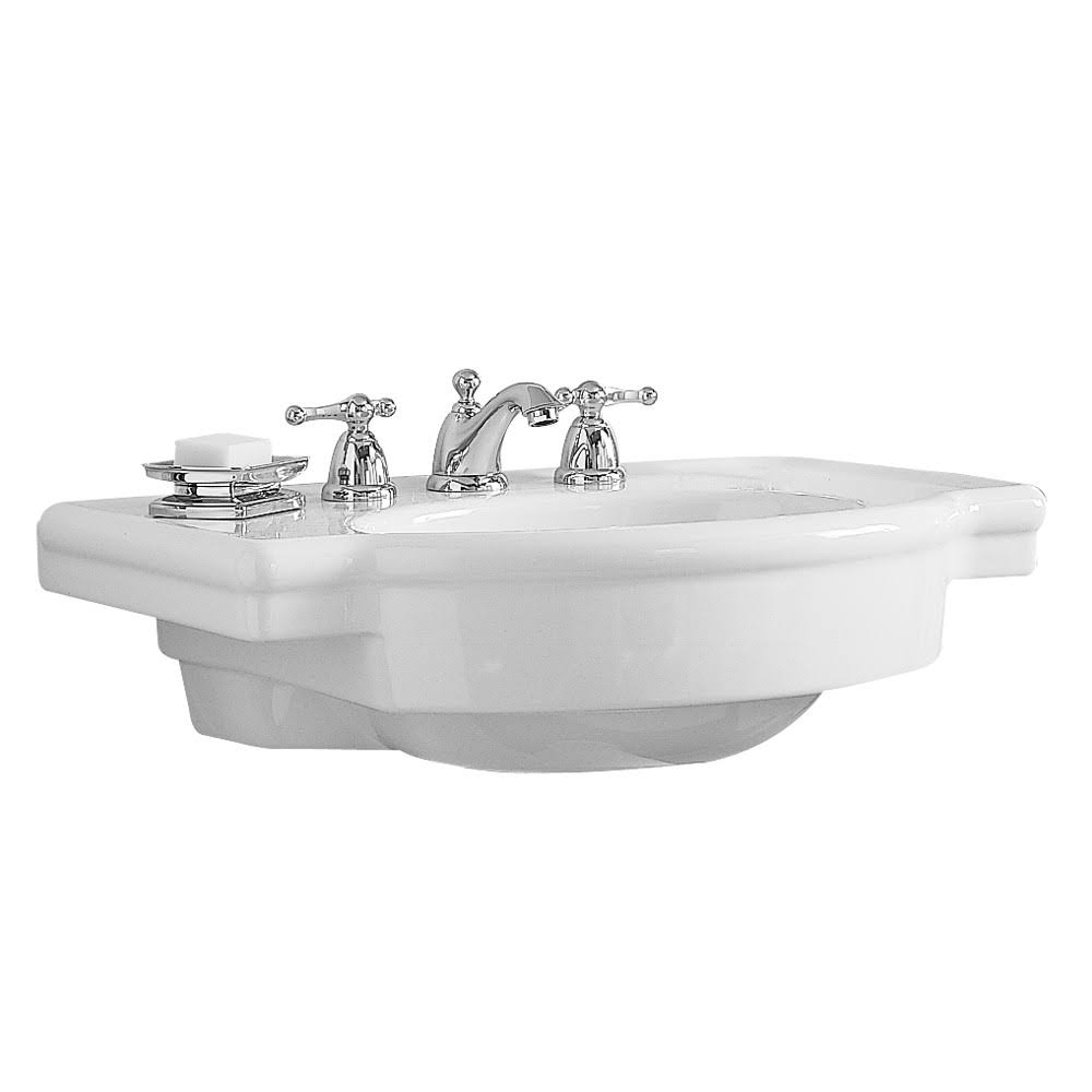 White Pedestal Sink Top B707609