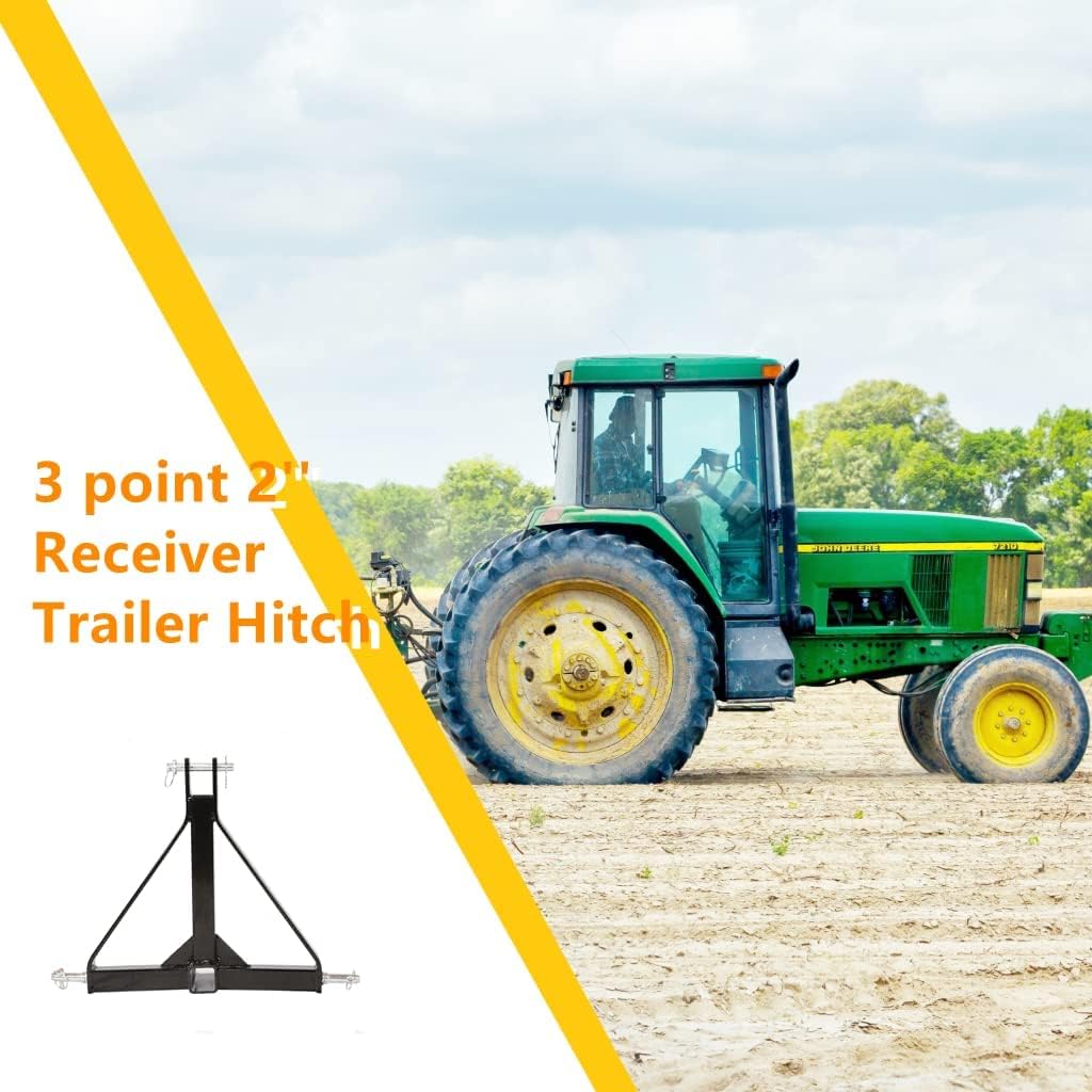3 Point 2 Receiver Tractor Tow Hitch Drawbar Adapter C8943