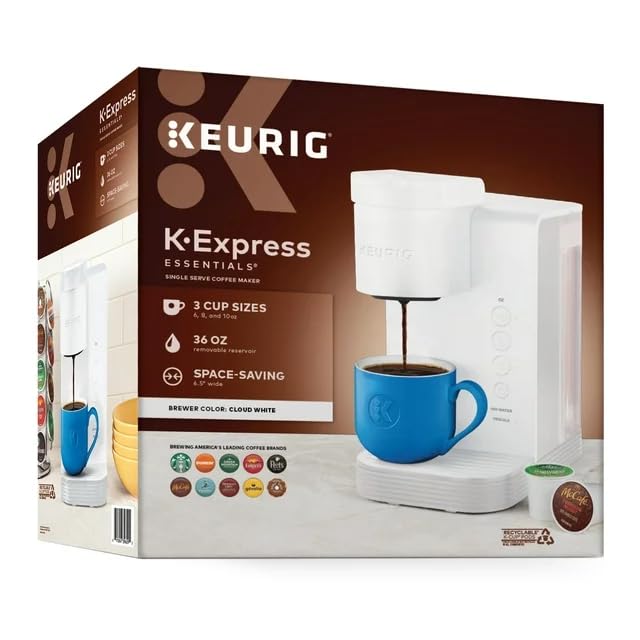 Single Serve K-Cup Pod Coffee Maker, Black, Compact Y317028