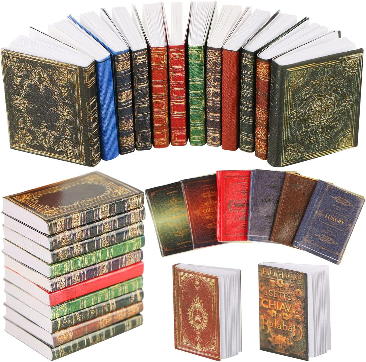 30 Pieces 1:12 Scale Miniature Dollhouse Books A816
