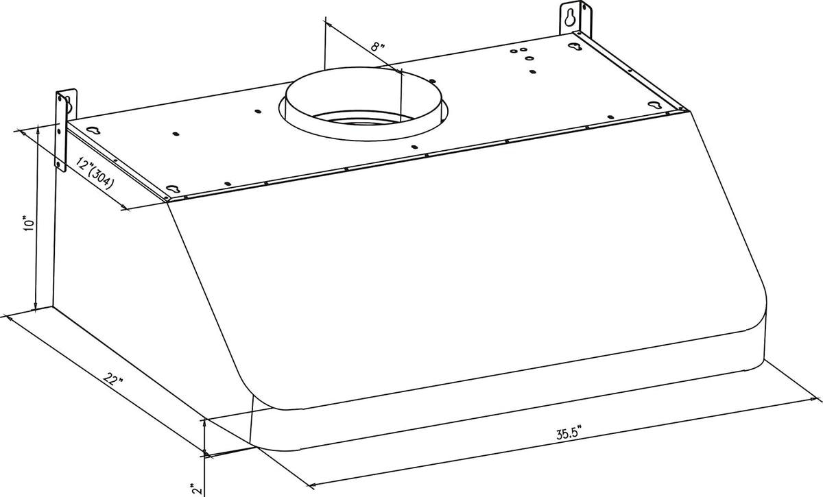 36 Inch Stainless Steel Under Cabinet Range Hood T10372