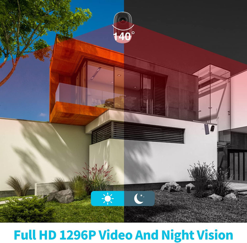 Solar Powered Wireless Security Camera with Night Vision I703