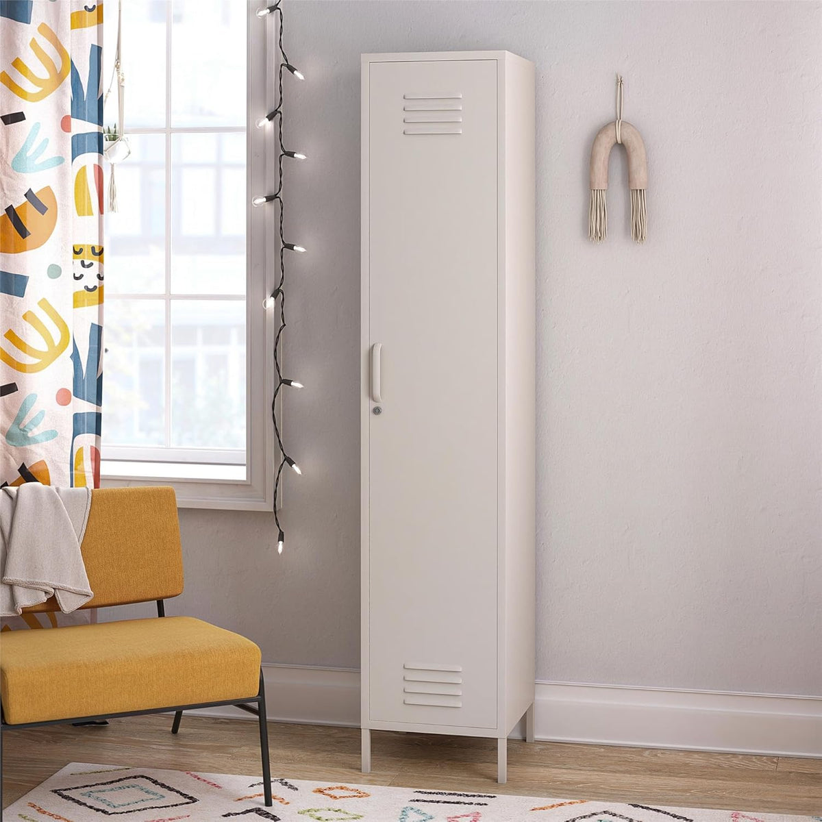 Parchment Metal Storage Cabinet Y326
