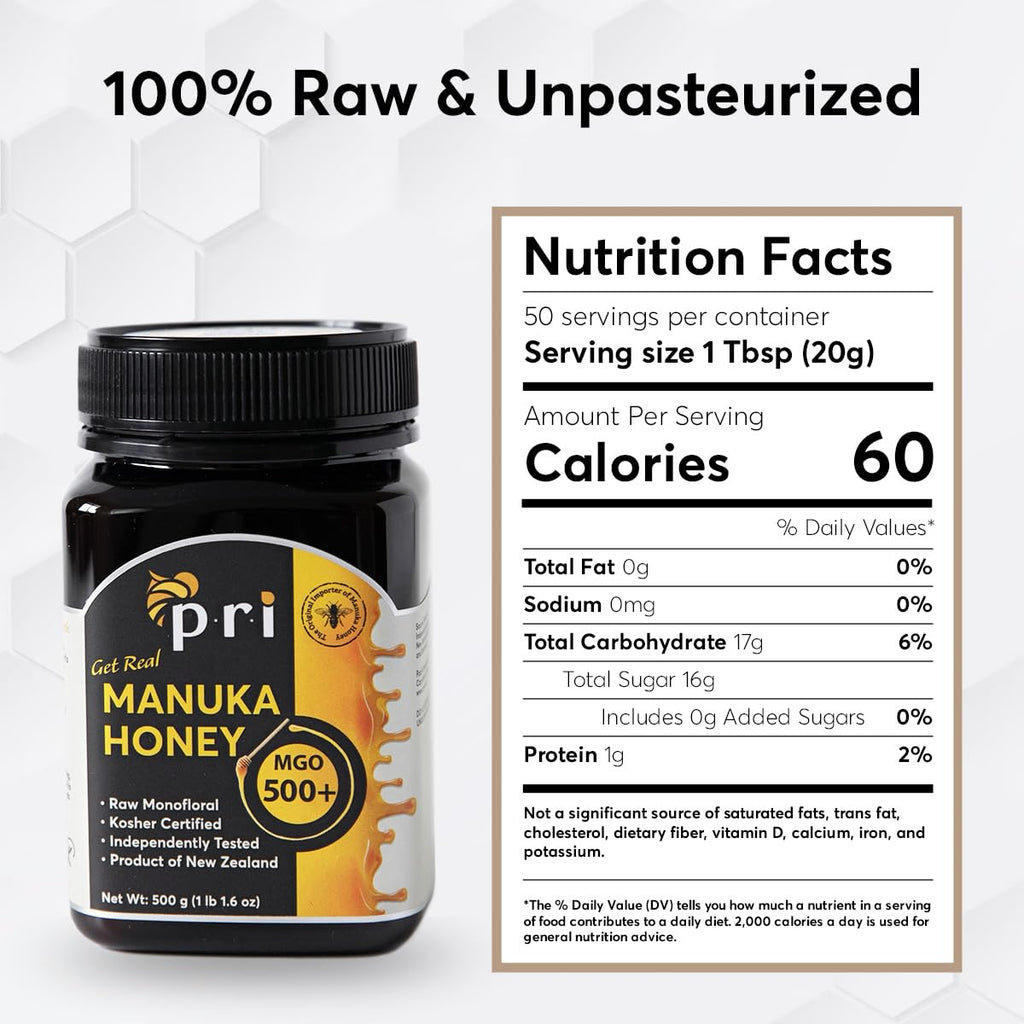 MGO 500+ 1.1LB Raw Monofloral Manuka Honey U485