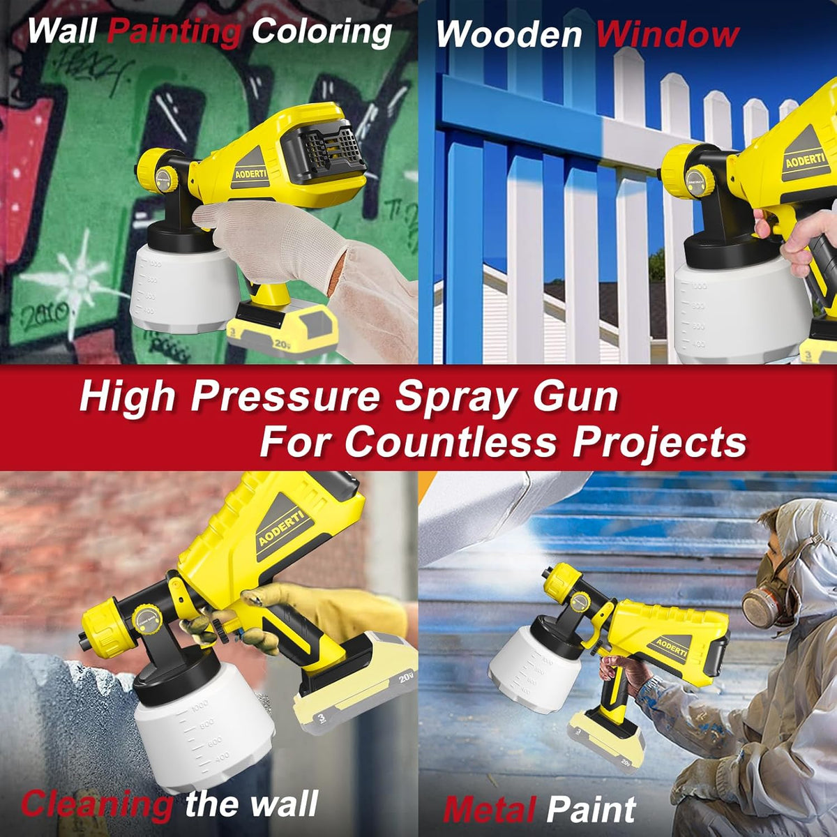 Cordless HVLP Electric Paint Sprayer for 20V Max Battery K43436