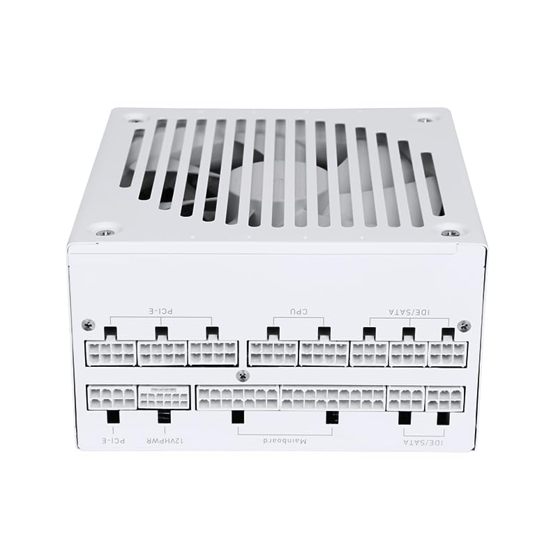 850w White ATX 3.0 PCIE 5.0 80Plus Platinum Full Modular Power Supply G406
