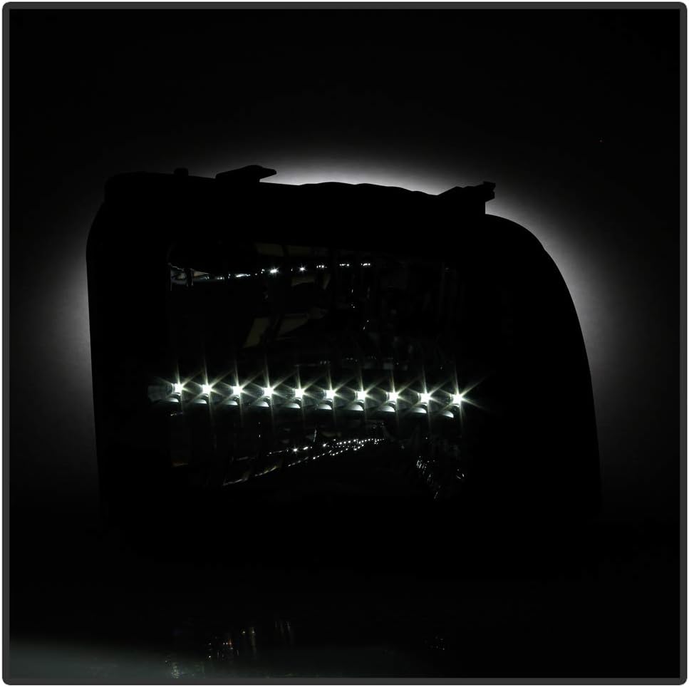 Black LED Headlights Replacement Driver + Passenger Side L9590