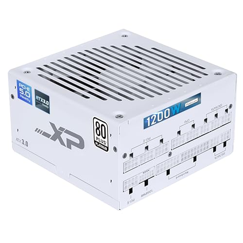 850w White ATX 3.0 PCIE 5.0 80Plus Platinum Full Modular Power Supply G406