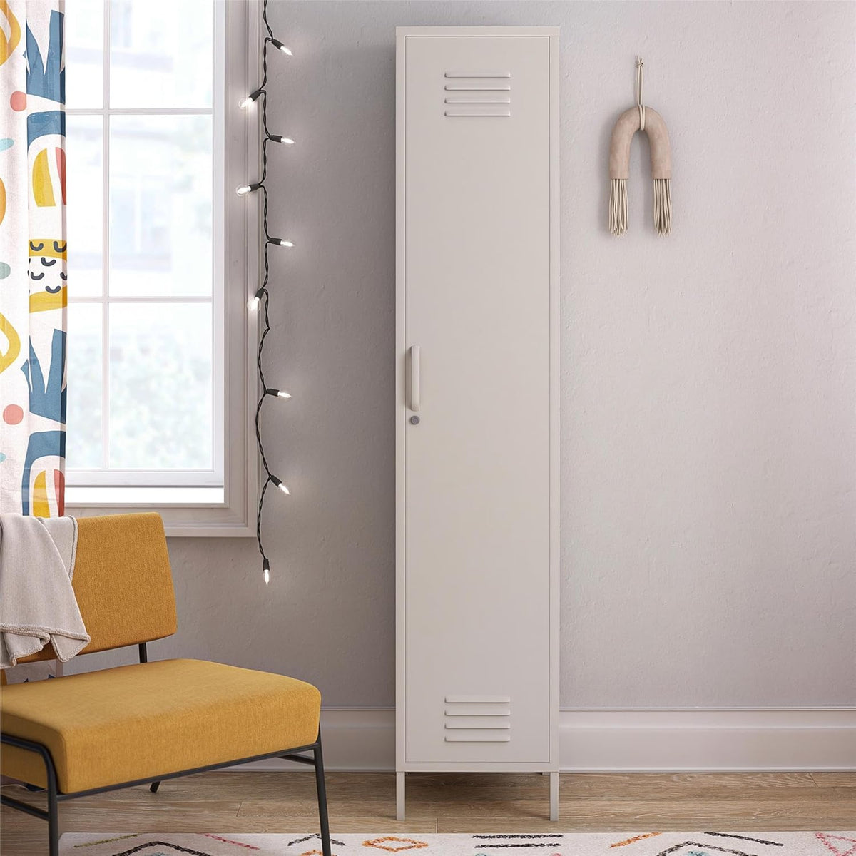 Parchment Metal Storage Cabinet Y326