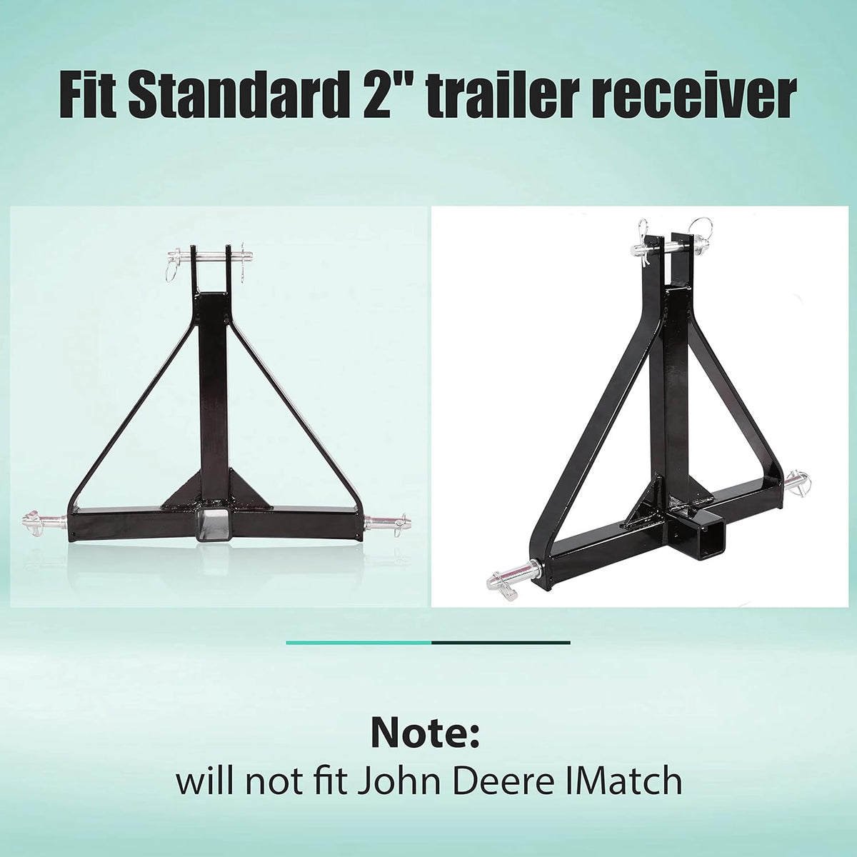 3 Point 2 Receiver Tractor Tow Hitch Drawbar Adapter C8943