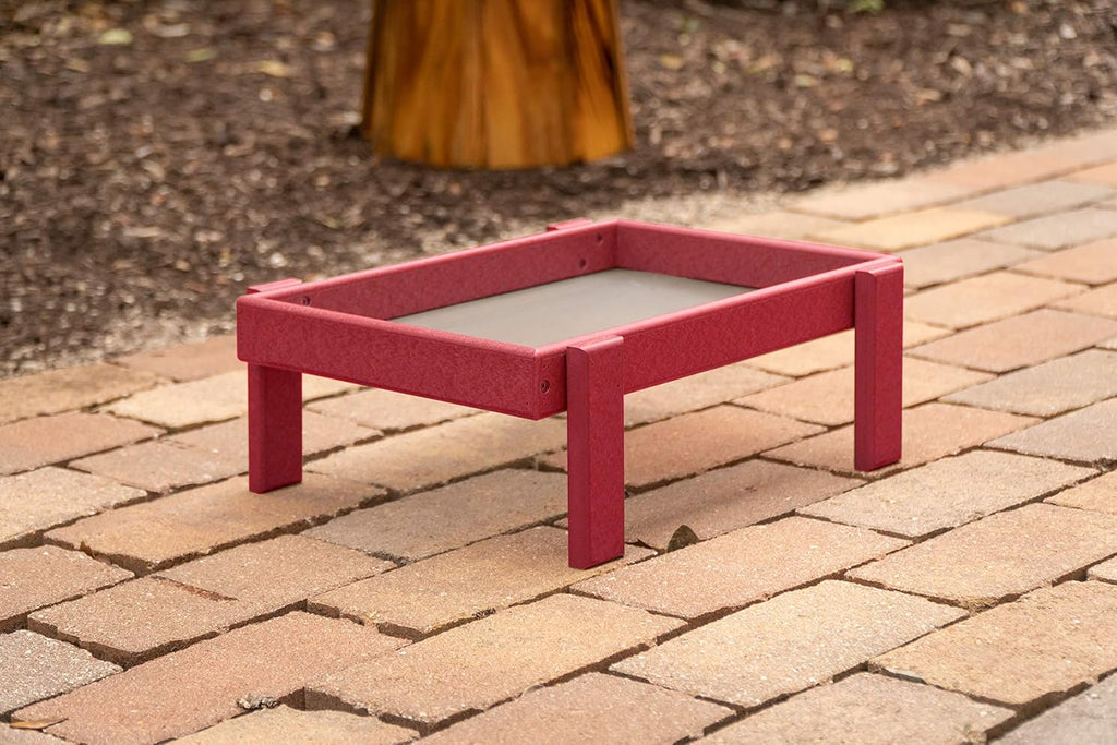 Plastic Platform Ground Bird Feeder Tray Turf Green D133704