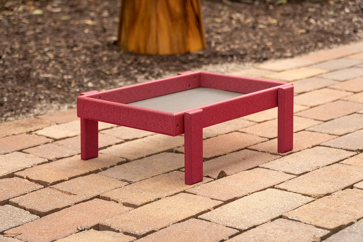 Plastic Platform Ground Bird Feeder Tray Turf Green D133704