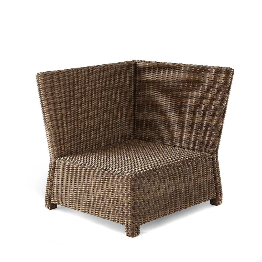 5 Piece Fabric Patio Sectional Set in Brown and Navy Z158013