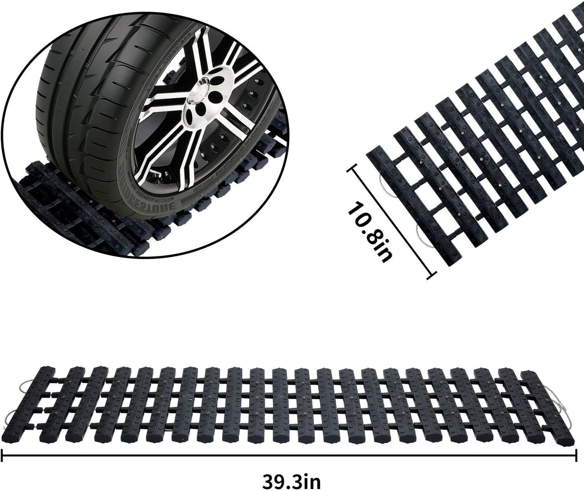 2 pcs Tire Traction Mats 39.3 x 10.8 X166
