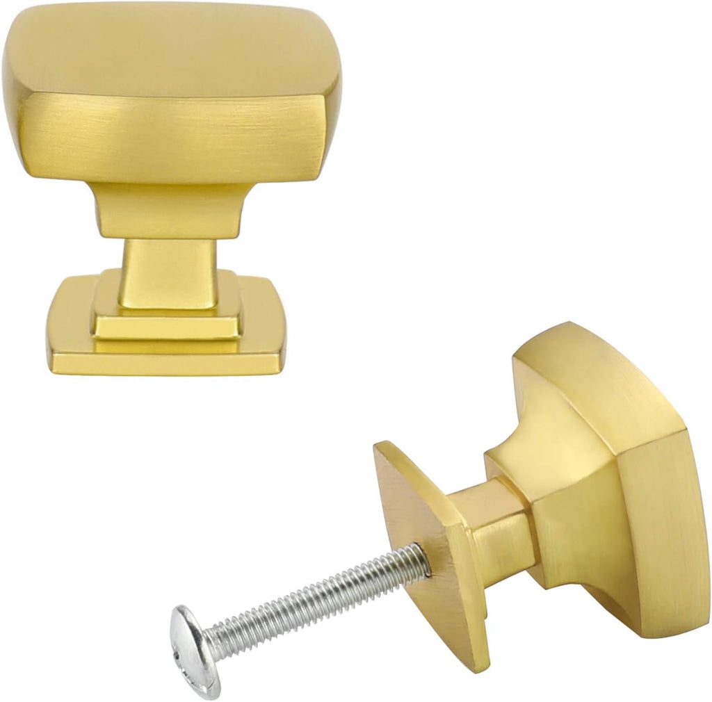 Brushed Brass Cabinet Knobs 10 Pack Q73820