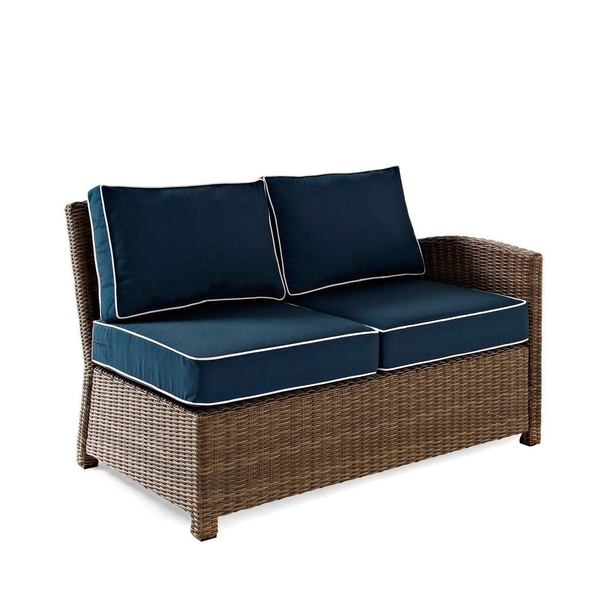 5 Piece Fabric Patio Sectional Set in Brown and Navy Z158013