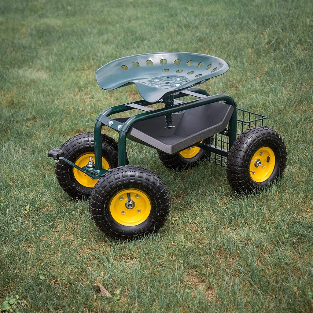 Garden Cart with Wheels Tool Tray E789176