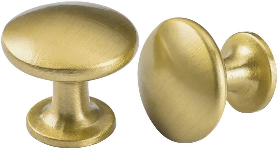 Brushed Brass Cabinet Knobs 10 Pack Q73820
