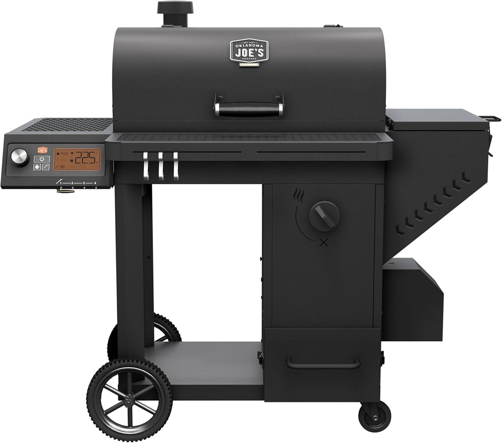 Black Steel Charcoal Smoker and Grill Y15648