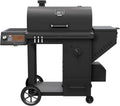 Black Steel Charcoal Smoker and Grill Y15648