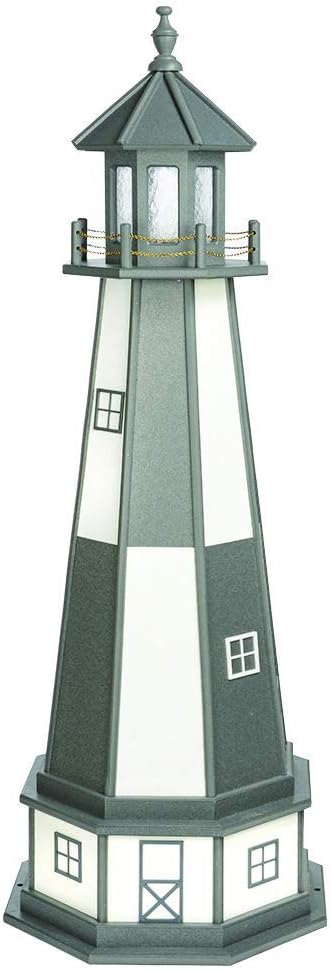 Decorative Lighthouse with Base Wood Turf Green Weatherwood A454