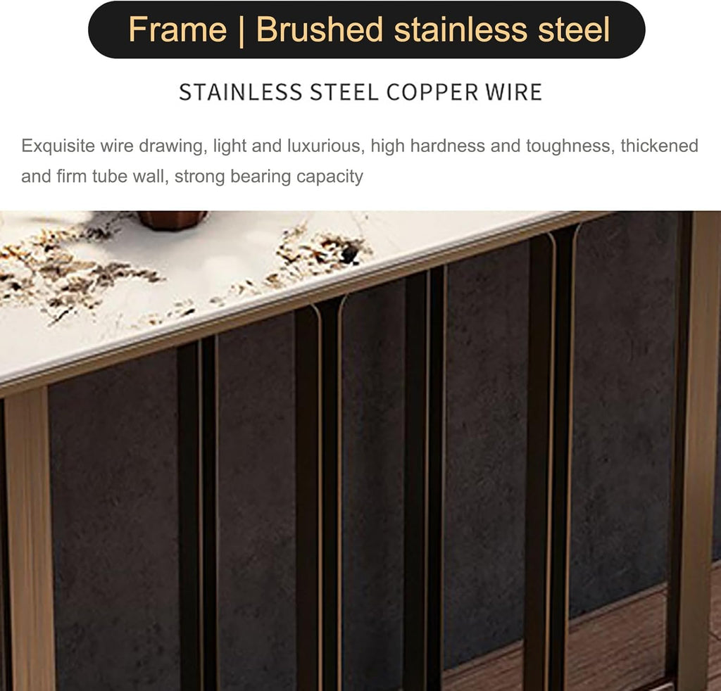 Narrow Entryway Table with Geometric Metal Base C67519