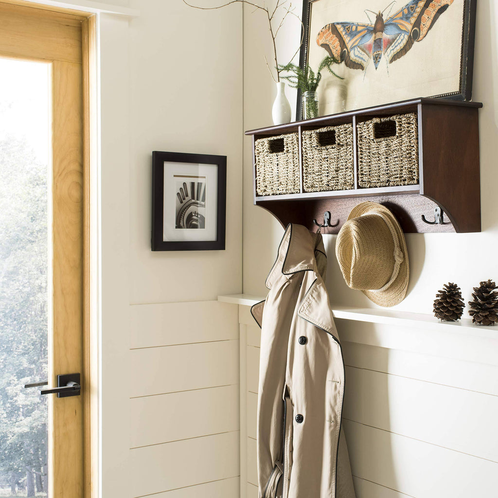 Cherry Hanging 3 Basket Wall Rack R231