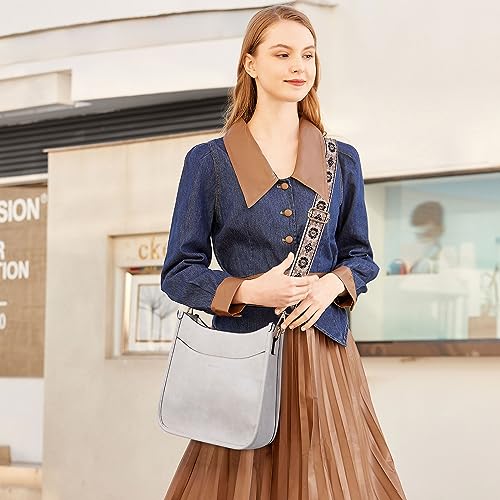 Vegan Leather Crossbody Shoulder Bag with 2PCS Adjustable Strap P487