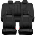 Classic Black Faux Leather Car Seat Covers Full Set I111512