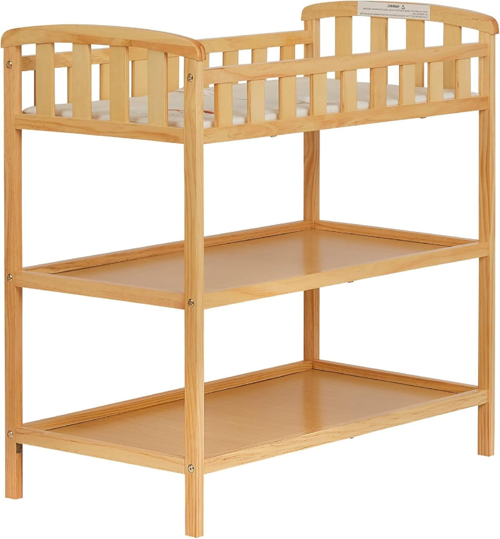 5-in-1 Convertible Crib with Changing Table in Natural O695
