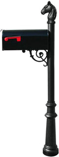 Black Equine Post System with Mailbox A73581