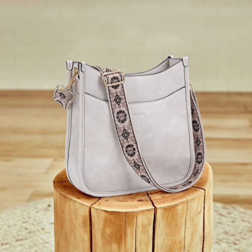 Vegan Leather Crossbody Shoulder Bag with 2PCS Adjustable Strap P487