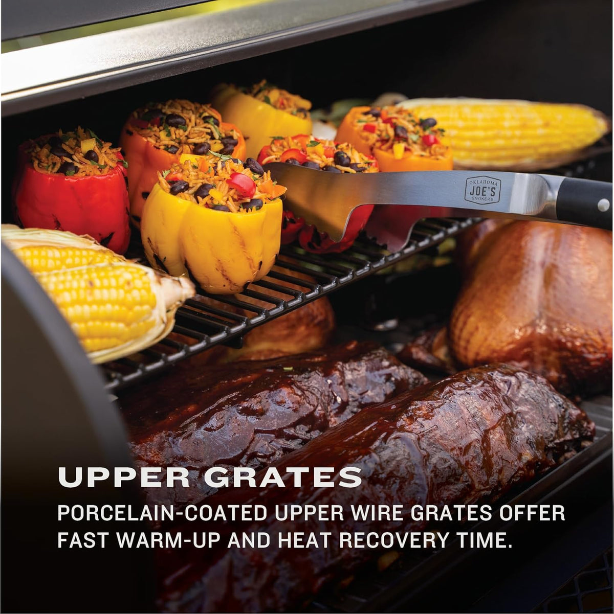 Black Steel Charcoal Smoker and Grill Y15648