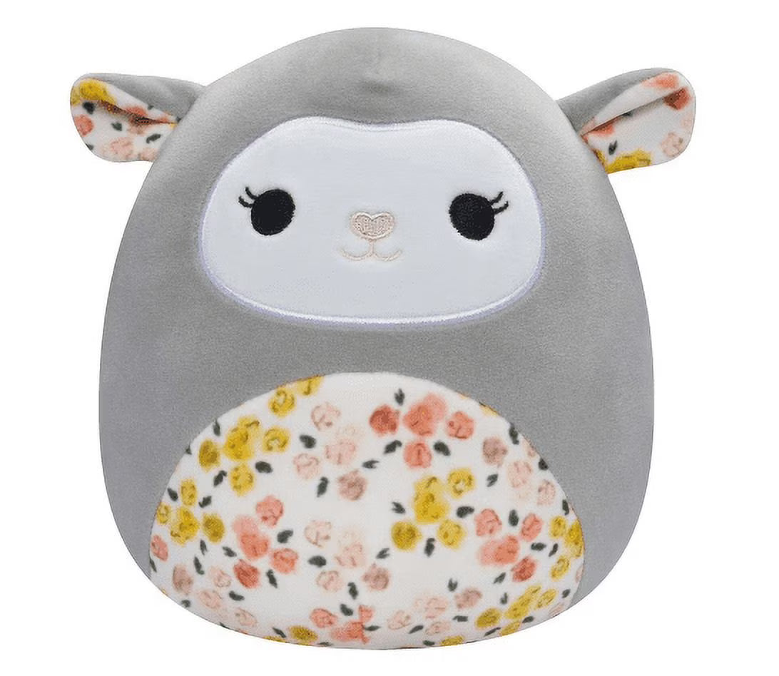 12" Grey Lamb with Floral Belly H452187